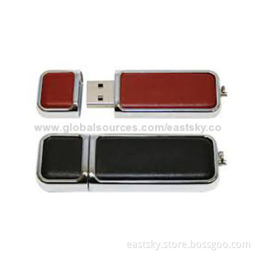 Leather Promotional Thumb Drive ESU-L09, Customized Casing Colors
